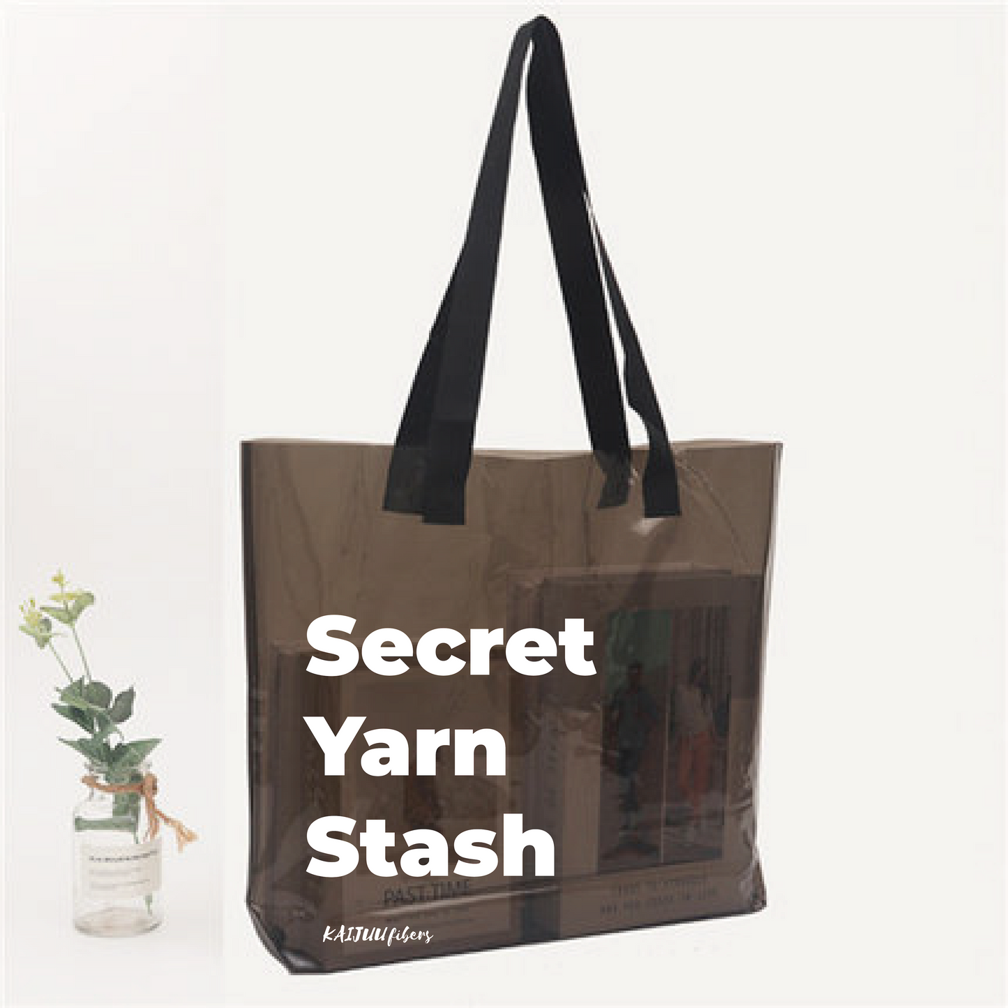 Secret Yarn Stash Jelly Tote Bag (M Size)