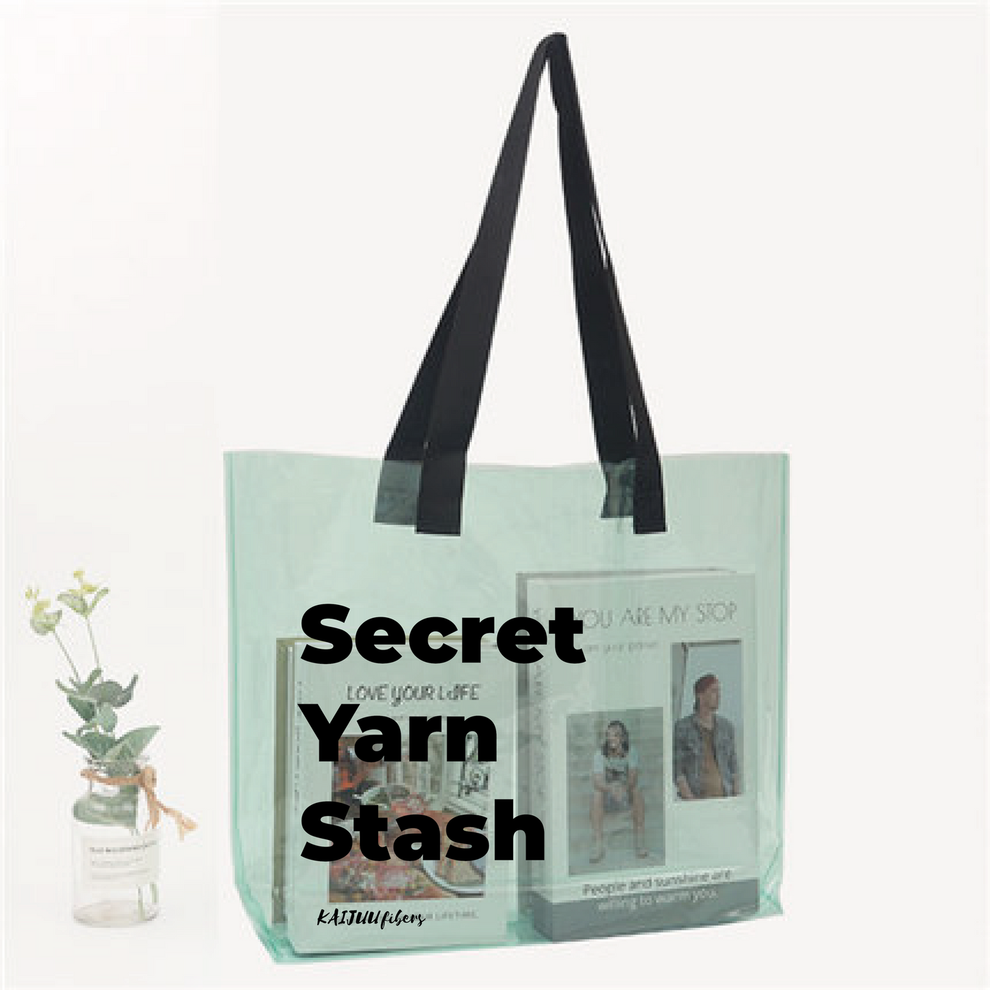 Secret Yarn Stash Jelly Tote Bag (M Size)